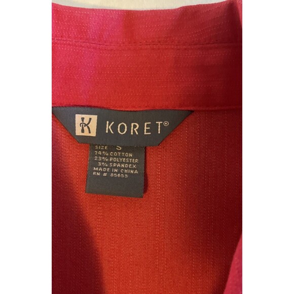 KORET Blazer Women’s S Hot Pink 3 Button 3/4 sleeves Cotton Blend Pockets Career - Picture 3 of 11